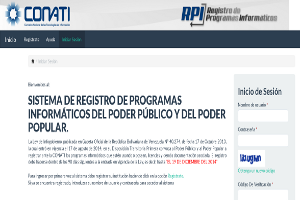 Registro de Programas Informáticos del Poder Público y el Poder Popular
