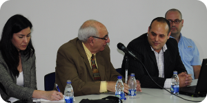 El panel estuvo encabezado por los presidentes del INE, Elias Eljuri y del CNTI, José Sosa