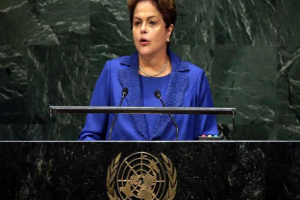 Dilma Roussef, presidenta de Brasil, en la primera intervención de un jefe de Estado ante la Asamblea General de la ONU