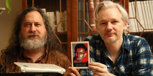 Fundador del GNU/Linux Richard Stallman se reúne con Julian Assange
