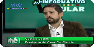Gustavo Castillo, presidente del canal ConCiencia Tv