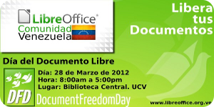 La Comunidad de LibreOffice en Venezuela invita a participar en el dia del Documento Libre