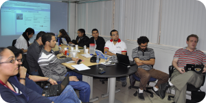 La mini cayapa se realiza en la sala Orinoco del CNTI y es transmitida por videoconferencia