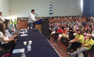 Ministro Fernández en el acto de inauguración del Clei