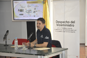 La presentación del PAT estuvo a cargo del presidente del CNTI, Jhon Monrroy