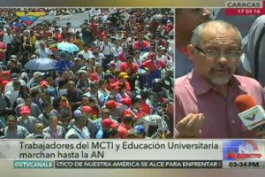 Trabajadores protestan contra AN que pretende eliminar beneficios del pueblo